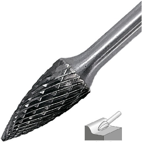 Lima rotativa endurecida �rvore com ponta 12 x 25 mm haste 6 mm - 23.231