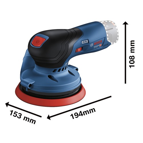 Lixadeira roto orbital a bateria 12V Brushless Sem bateria - GEX 12V-125