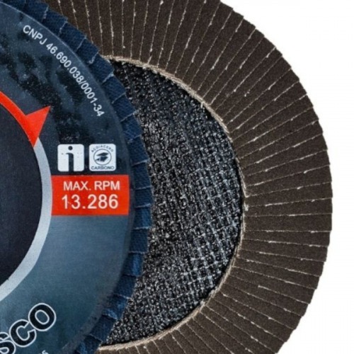 Disco de lixa flap-disc c�nico 4.1/2