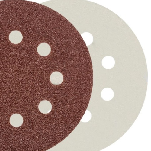 Disco de lixa com pluma 125 mm 8 furos gr�o 100 com 10 pe�as - 08.005