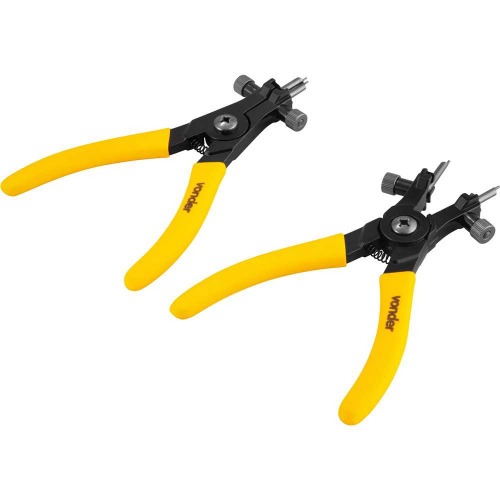 Kit 2 alicates para an�is de reten��o com 8 pontas intercambi�veis