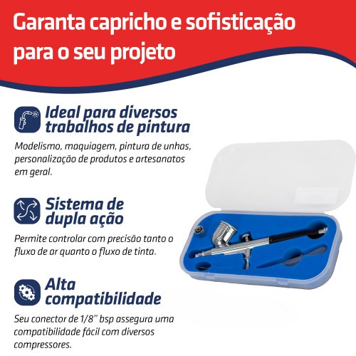 Aerógrafo de gravidade diâmetro do bico 0,3 mm - P103 Aerógrafo de gravidade diâmetro do bico 0,3 mm - P103