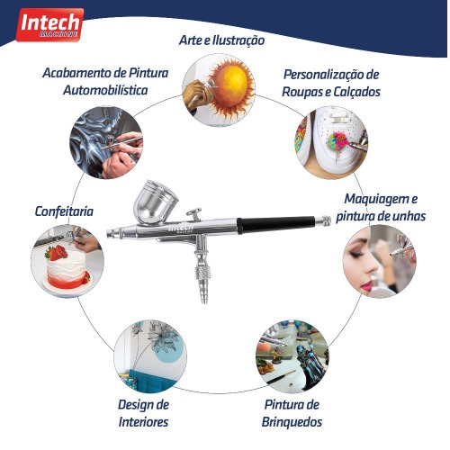 Aerógrafo de gravidade diâmetro do bico 0,3 mm - P103 Aerógrafo de gravidade diâmetro do bico 0,3 mm - P103