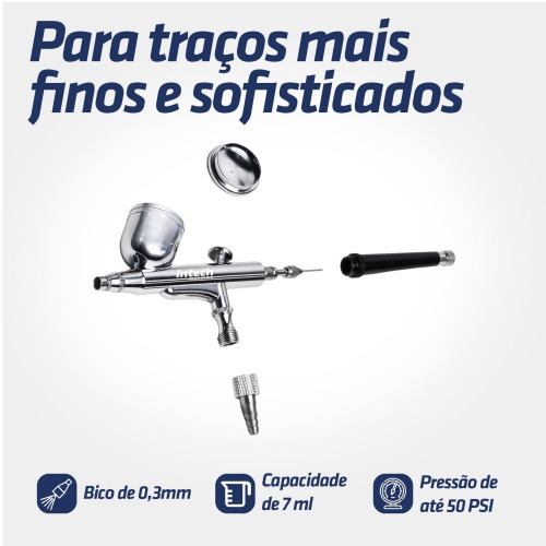 Aerógrafo de gravidade diâmetro do bico 0,3 mm - P103 Aerógrafo de gravidade diâmetro do bico 0,3 mm - P103