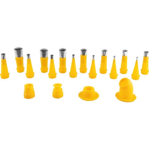 Jogo de bicos em a�o inox para aplicador de silicone 18 pe�as