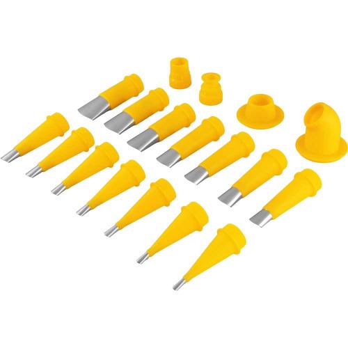 Jogo de bicos em a�o inox para aplicador de silicone 18 pe�as