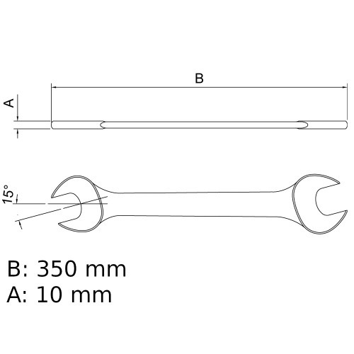 Chave fixa 36 x 41 mm a�o cromo van�dio - 44610117