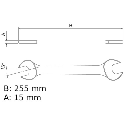 Chave fixa 18 x 19 mm a�o cromo van�dio 