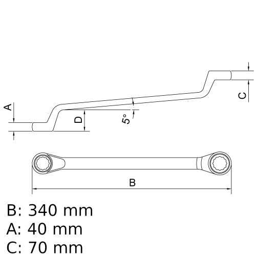 Chave estrela 3/4 x 25/32