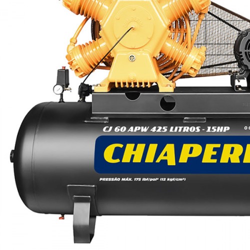 Compressor de ar 60 p�s 425L 15 hp 175 lbs trif�sico motor IP21 aberto - CJ 60 APW-425L