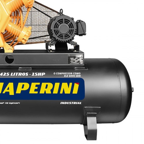 Compressor de ar 60 p�s 425L 15 hp 175 lbs trif�sico motor IP21 aberto - CJ 60 APW-425L