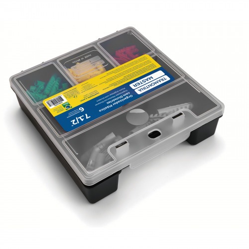 Organizador pl�stico com 6 compartimentos com tampa 