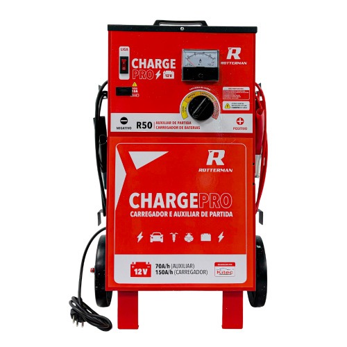 Carregador de bateria 12V rápido e lento 50A com auxiliar de partida - Charge PRO 110V/220V Carregador de bateria 12V rápido e lento 50A com auxiliar de partida - Charge PRO 110V/220V