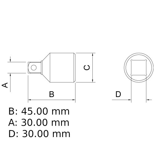 Adaptador de soquete encaixe 1/2