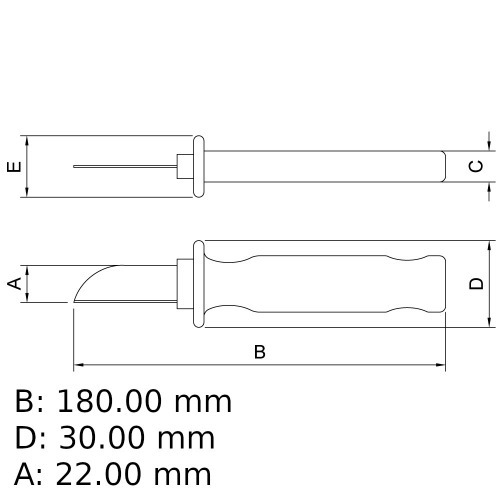 Faca reta desencapadora de cabos 7 Faca reta desencapadora de cabos 7