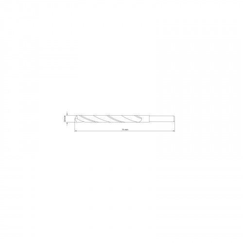 Broca para a�o 3,8 mm x 75 mm DIN 338