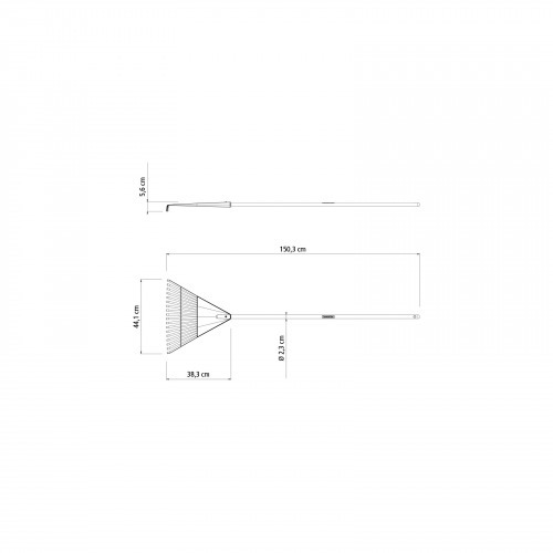 Vassoura plástica 18 dentes com cabo de 120 cm Vassoura plástica 18 dentes com cabo de 120 cm