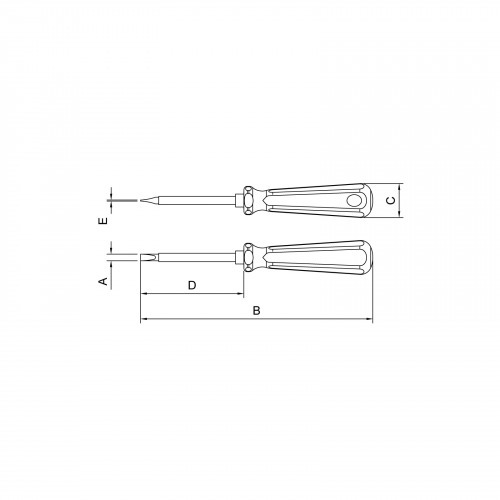 Chave de fenda isolada 5/16 x 8