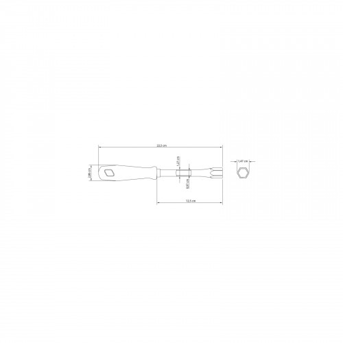 Chave canh�o tubular 10 x 125 mm formato tubular - 4150010