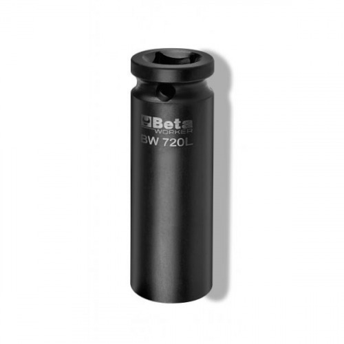 Soquete sextavado longo de impacto 13 mm com encaixe de 1/2