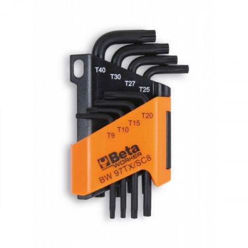 Jogo de chave hexalobular T9 a T40 com 8 pe�as - BW 97TX