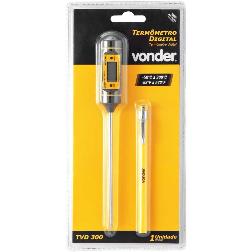 Term�metro digital port�til tipo espeto - 50 �C a 300 �C - TVD 300