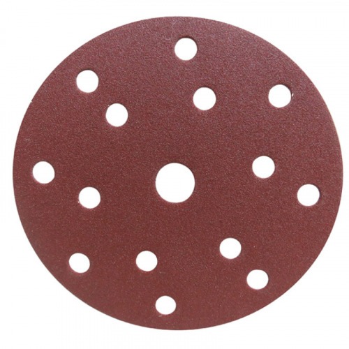 Disco de lixa com pluma 150 mm 15 furos gr�o 60 com 10 pe�as - D-54592