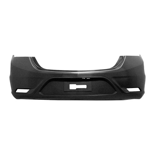 Para-choque Prisma 2016 a 2020 traseiro preto liso com furo de sensor - 1768