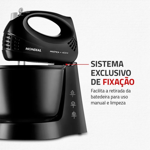 Kit Liquidificador 550W Turbo Power L-99-FB + Batedeira 400W Prática B-44-B 110V Kit Liquidificador 550W Turbo Power L-99-FB + Batedeira 400W Prática B-44-B 110V