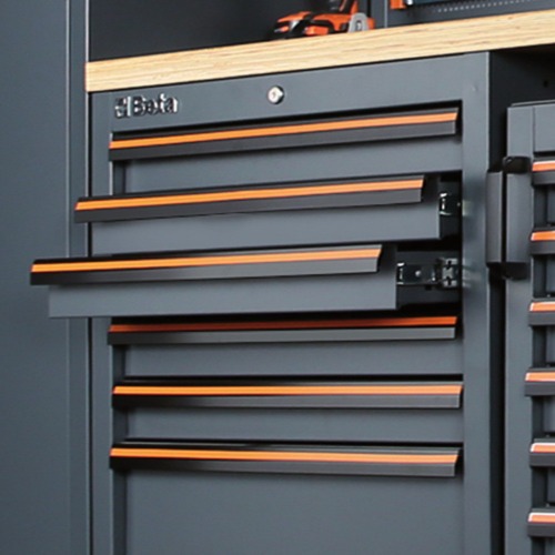 Arm�rio Mobili�rio para oficina tampo em madeira com kit 268 ferramentas - C45PRO 2.0W