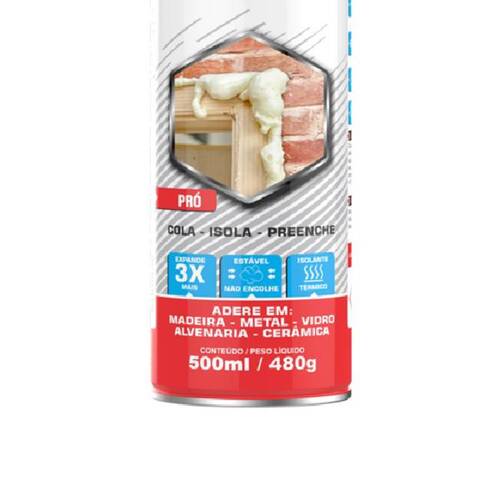 Espuma expansiva de poliuretano pró 500 ml - AE05000002 Espuma expansiva de poliuretano pró 500 ml - AE05000002