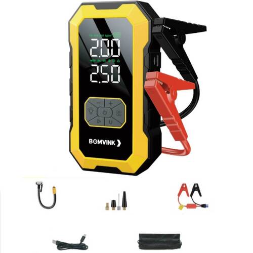 Auxiliar de partida portátil com compressor integrado e acessórios - BOM-8923 Auxiliar de partida portátil com compressor integrado e acessórios - BOM-8923