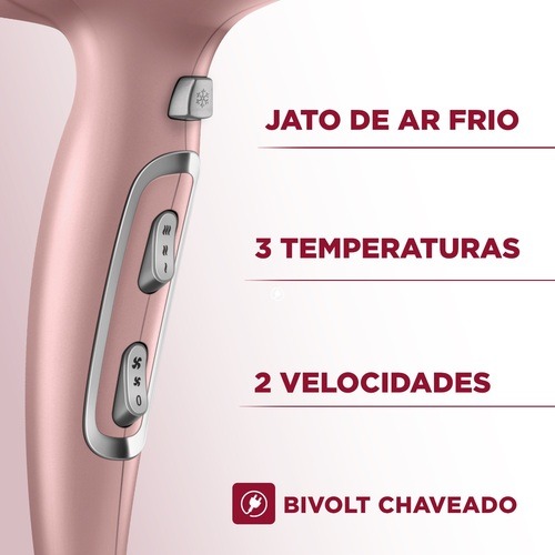 Secador de cabelo 2200 watts Golden Rose bilvot - SC-32  110V/220V