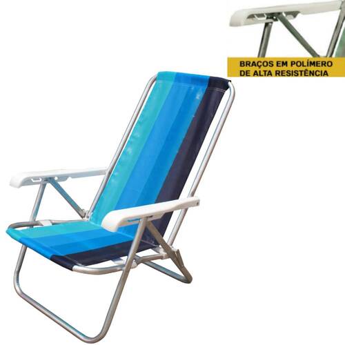 Cadeira de praia dobrável em 4 posições - CAD0641 Cadeira de praia dobrável em 4 posições - CAD0641