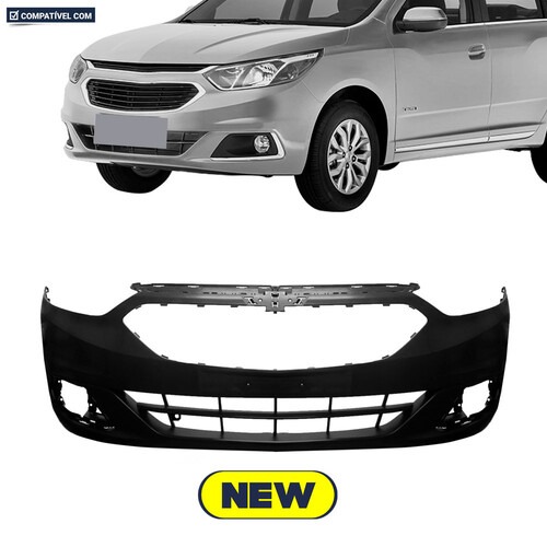 Para-choque Cobalt 2016 a 2021 dianteiro preto liso com e sem farol - 1657 Para-choque Cobalt 2016 a 2021 dianteiro preto liso com e sem farol - 1657