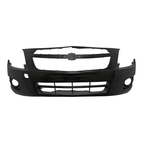 Para-choque Cobalt 2012 a 2015 dianteiro preto liso com furo para farol - 1659