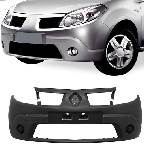 Para-choque Sandero 2008 a 2011 dianteiro preto liso sem farol - 4103 Para-choque Sandero 2008 a 2011 dianteiro preto liso sem farol - 4103