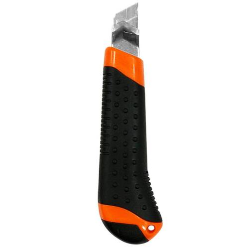 Estilete largo 18 mm cabo emborrachado com 3 lâminas - BFH1736 Estilete largo 18 mm cabo emborrachado com 3 lâminas - BFH1736