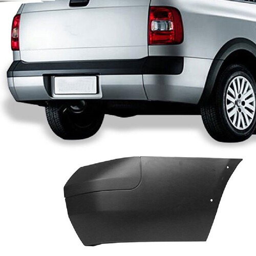 Para-choque Saveiro G5 2009 a 2013 Saveiro G6 2013 a 2016 traseiro direito preto liso - 6481