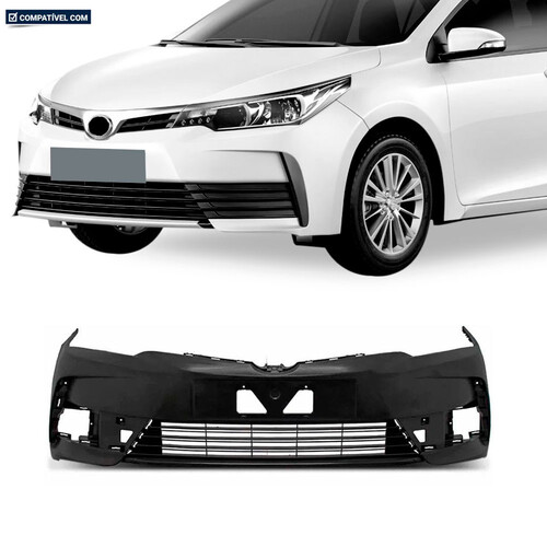 Para-choque Corolla 2017 a 2019 dianteiro preto liso - 7030 Para-choque Corolla 2017 a 2019 dianteiro preto liso - 7030