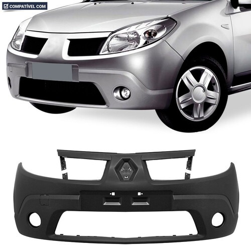 Para-choque Sandero 2008 a 2011 dianteiro preto com farol - 4140 Para-choque Sandero 2008 a 2011 dianteiro preto com farol - 4140