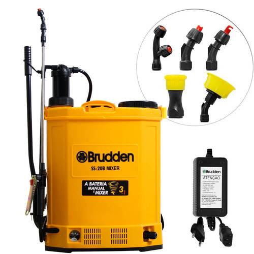 Pulverizador costal a Bateria 12V Manual e Mixer 20 litros com 5 bicos - SS-20B Mixer Pulverizador costal a Bateria 12V Manual e Mixer 20 litros com 5 bicos - SS-20B Mixer