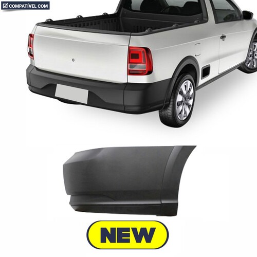 Para-choque Saveiro Robust G7 2016 a 2020 traseiro direito preto sem sensor - 6652 Para-choque Saveiro Robust G7 2016 a 2020 traseiro direito preto sem sensor - 6652