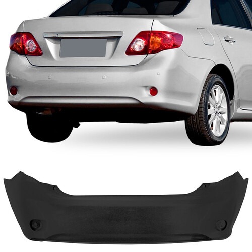 Para-choque Corolla 2008 a 2011 traseiro preto liso - 7010 Para-choque Corolla 2008 a 2011 traseiro preto liso - 7010