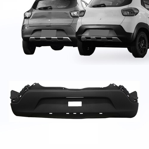 Para-choque Kwid Outsider 2019 a 2024 traseiro preto com furo - 4013 Para-choque Kwid Outsider 2019 a 2024 traseiro preto com furo - 4013