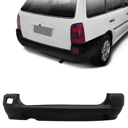 Para-choque Parati 1995 a 1999 traseiro preto liso com lanterna - 6525