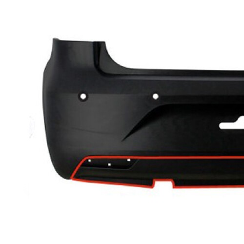 Para-choque Fox Highline 2015 a 2021 traseiro preto com furo - 6530-E Para-choque Fox Highline 2015 a 2021 traseiro preto com furo - 6530-E