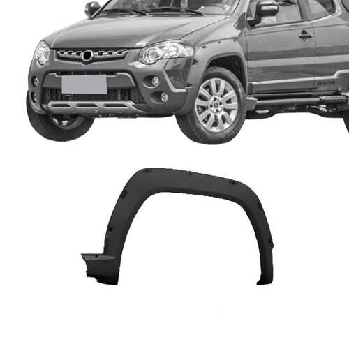 Moldura para-lama Strada Adventure 2014 a 2021 dianteiro direito cinza texturizado - 3598