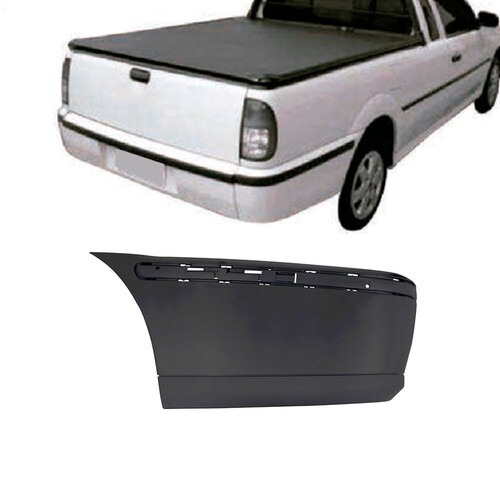 Para-choque Saveiro G3 2000 a 2003 traseiro esquerdo preto liso parcial - 6489