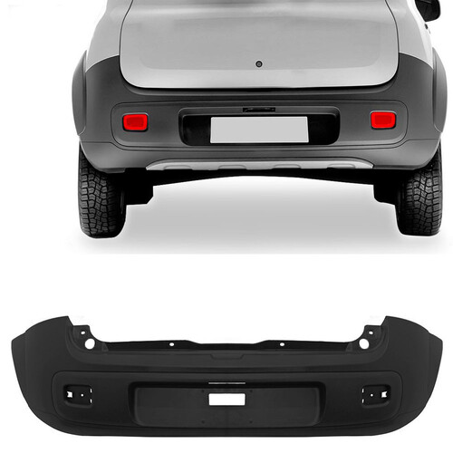 Para-choque Uno 2010 a 2014 traseiro preto - 3457 Para-choque Uno 2010 a 2014 traseiro preto - 3457